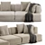 De Padova Alberese Chaise Sofa 3D model small image 7