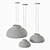 Elegant Gypsum Glass Chandelier Edmon 3D model small image 1