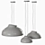 Elegant Gypsum Glass Chandelier Edmon 3D model small image 3