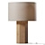 Sleek Wood Table Lamp 3D model small image 1