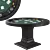 Green 55" Round Poker Table 3D model small image 1