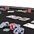 Seattle 96" Hold'em Poker Table 3D model small image 4