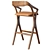 Elegance in Wood Stool 3D model small image 3