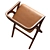 Elegance in Wood Stool 3D model small image 4