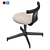 Swivel Chair Upholstered Contemporary Design 3D model small image 4