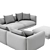 Modern Modular Sofa Set Glamour 3D model small image 4