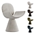 Sleek Youpi Chair by Bonaldo 3D model small image 2