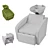 Electric Footrest Backwash Unit, Ralph 3D model small image 7