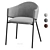 Eliza Scandinavian Velvet Dining Chair 3D model small image 2