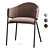 Eliza Scandinavian Velvet Dining Chair 3D model small image 4