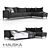 HAUSKA Pepper Corner Sofa Bed 3D model small image 1