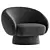 Elegant Alana Fabric Armchair Design 3D model small image 2