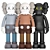 Colorful KAWS Figure Collection 3D model small image 1