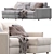 Modern Velvet Corner Sofa by Divan.ru 3D model small image 2