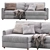 Modern Velvet Corner Sofa by Divan.ru 3D model small image 5