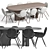 Sleek Modern Chair & Table 3D model small image 1