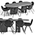 Sleek Modern Chair & Table 3D model small image 2