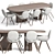 Sleek Modern Chair & Table 3D model small image 3