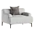 Monochrome Albi Accent Armchair 3D model small image 1