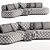 Modern Bon Bon Sofa Set 3D model small image 5