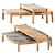 Haven Teak Coffee Table Duo 3D model small image 1