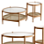 Elegant Olium Side Tables 3D model small image 1