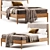 West Elm Mid-Century Bed 3D model small image 2