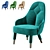 Award-Winning Emma Lounge Chair 3D model small image 1