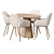 Scandinavian Dining Set by Divan 3D model small image 3