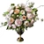 Peonies Gold Crystal Vase Set 3D model small image 2