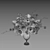 Peonies Gold Crystal Vase Set 3D model small image 7