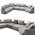 Modern Prague Corner Sofa in 3Ds Max & FBX 3D model small image 2