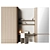Modern Wooden Workplace Furniture Scene 3D model small image 1