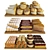 Wooden Pastry Trays Set 3D model small image 3