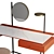 Elegant Vanity Desk with Mirror 3D model small image 3