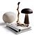 Modern Decor Set: Como Lamp & Magnuson Glasses 3D model small image 1