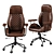 Ergo Executive Mid-Century Chair 3D model small image 2