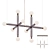 Brass & Glass LED Chandelier 3D model small image 1