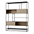 Modern Fusion Bookcase with Sliding Doors 3D model small image 1