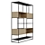 Modern Fusion Bookcase with Sliding Doors 3D model small image 5