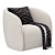 Elegant RH Savio Armchair 3D model small image 1