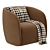 Elegant RH Savio Armchair 3D model small image 5