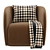 Elegant RH Savio Armchair 3D model small image 6