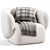 Modern Fabric Armchair by Grado 3D model small image 3