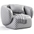 Modern Fabric Armchair by Grado 3D model small image 6