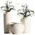 Elegant Plateia White Vase Set 3D model small image 1