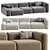 Modern Dimaro Sofa Set with Ottoman 3D model small image 1