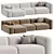 Modern Dimaro Sofa Set with Ottoman 3D model small image 2