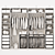 Handcrafted Metal Village Houses Display 3D model small image 6