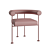 Stylish Fabric & Metal Chair 3D model small image 3